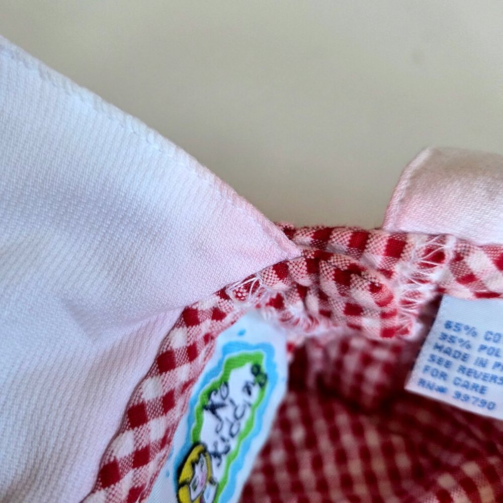 Vintage Toddler Girls  No Kidding Red Gingham Flower Applique Dress 3T - Picture 5 of 8